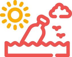 Message In A Bottle Creative Icon Design vector