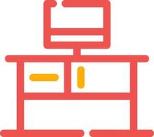 Office Desk Creative Icon Design vector