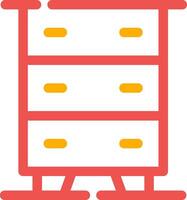 Chest of Drawers Creative Icon Design vector