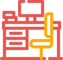 Office Desk Creative Icon Design vector