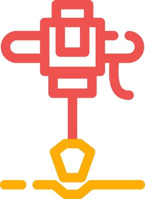 Road Drill Creative Icon Design