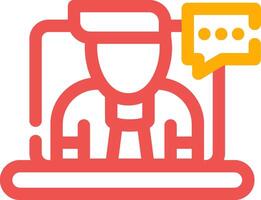 Online Interview Creative Icon Design vector