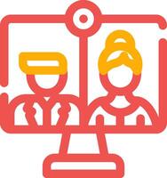 Online Interview Creative Icon Design vector
