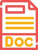 Doc File Format Creative Icon Design vector