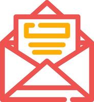 abierto correo electrónico creativo icono diseño vector