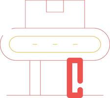 Conveyor Belt Creative Icon Design vector