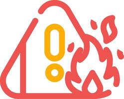 diseño de icono creativo de advertencia de incendio vector