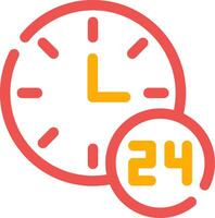 24 Hours Support Creative Icon Design vector