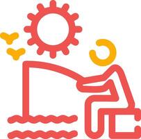 Summer Fishing Creative Icon Design vector