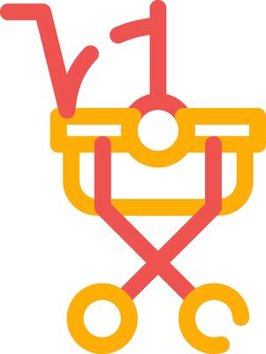 Stroller Creative Icon Design