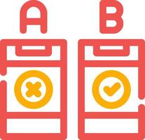 AB Testing Creative Icon Design vector