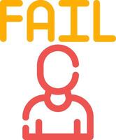 Fail Creative Icon Design vector