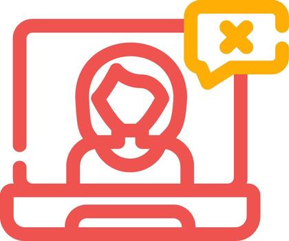 Wrong User Creative Icon Design vector