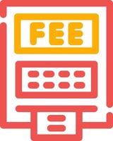 ATM Fees Creative Icon Design vector