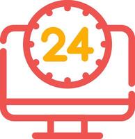 24 7 Monitoring Creative Icon Design vector