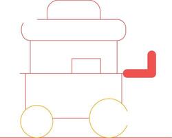 Food Cart Creative Icon Design vector