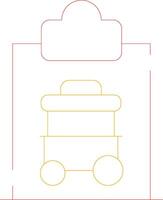 Cart Registration Creative Icon Design vector
