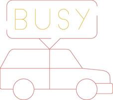 Busy Taxi Creative Icon Design vector