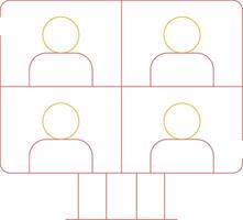 Conference Call Creative Icon Design vector