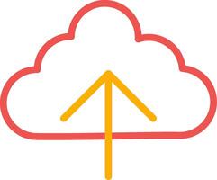 Cloud Upload Creative Icon Design vector