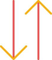 Double Arrow Creative Icon Design vector