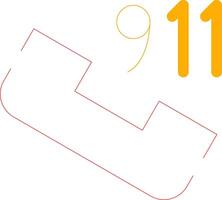 Call 911 Creative Icon Design vector