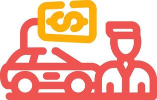 Car Salesman Creative Icon Design vector