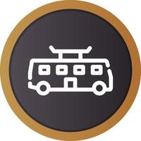 Tramcar Creative Icon Design vector