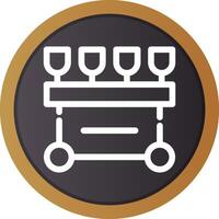 Glass Cart Creative Icon Design vector