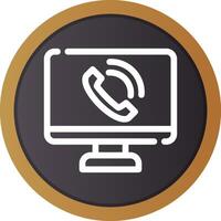 Phone Call Creative Icon Design vector