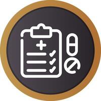 Medical Prescription Creative Icon Design vector