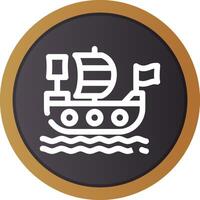 Pirates Ship Creative Icon Design vector