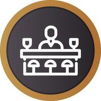 Bar Counter Creative Icon Design vector