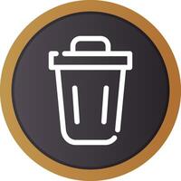 Trash Bin Creative Icon Design vector