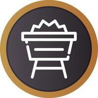 Mine Cart Creative Icon Design vector