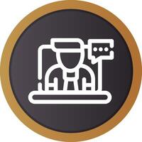 Online Interview Creative Icon Design vector
