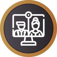 Online Interview Creative Icon Design vector