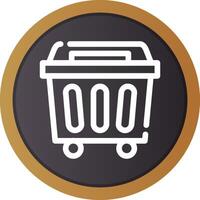 Trash Bin Creative Icon Design vector