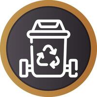 Trash Bin Creative Icon Design vector