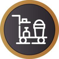 Cleaning Cart Creative Icon Design vector