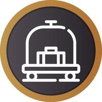 Hotel Trolley Creative Icon Design vector