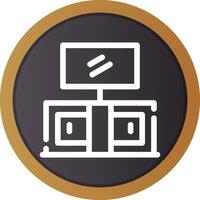 Tv Stand Creative Icon Design vector