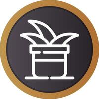 Plant Pot Creative Icon Design vector