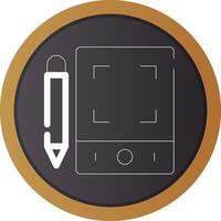 Pen Tablet Creative Icon Design vector