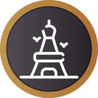 Eiffel Tower Creative Icon Design vector