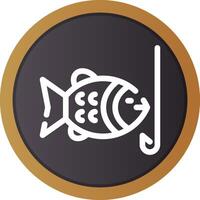 Hooked Fish Creative Icon Design vector