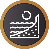 Shore Landscape Creative Icon Design vector