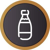 Milk Bottle Creative Icon Design vector