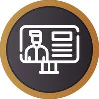 Online Lecture Creative Icon Design vector