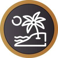 Island Landscape Creative Icon Design vector